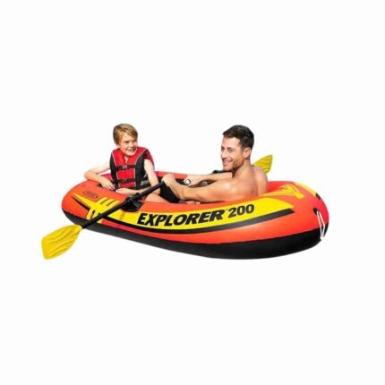 Intex Explorer 200 Inflatable Boat 58331NP 2-Person 210lbs Capacity 73" x 37" x 16" With Oars And Pump