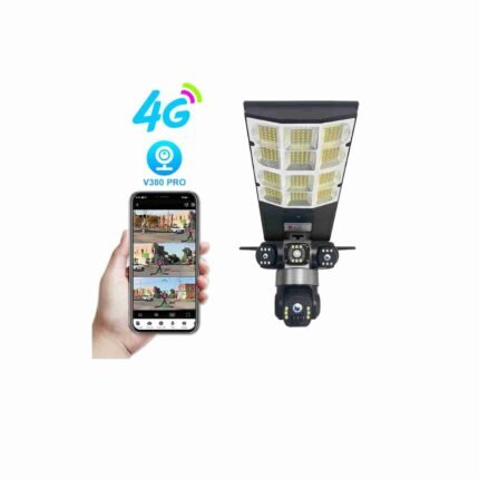 4G Solar Street Light With WiFi CCTV Camera - Intelligent 3-Screen Smart Monitor