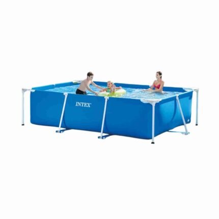 Intex Metal Frame Rectangular Pool 300 x 200 x 75cm – Above Ground Swimming Pool For Family