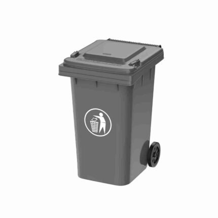 Heavy Duty 120L Plastic Dustbin With Wheels | Outdoor Waste Bin Home And Commercial