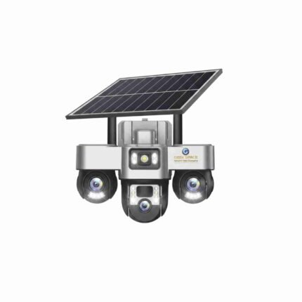 Geek Space 8K Ultra HD Solar WiFi CCTV Camera 3 Lens PTZ Wireless Outdoor Security Camera
