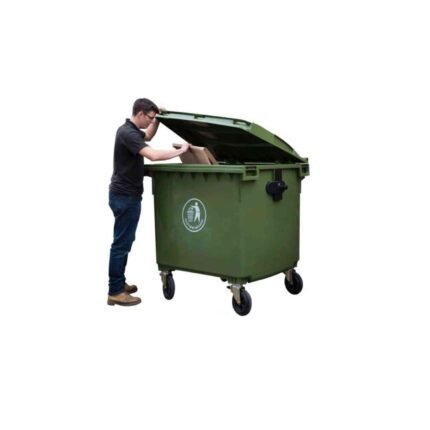 Heavy Duty 1100L Plastic Dustbin With 4 Wheels | Outdoor Waste Bin For Home And Commercial