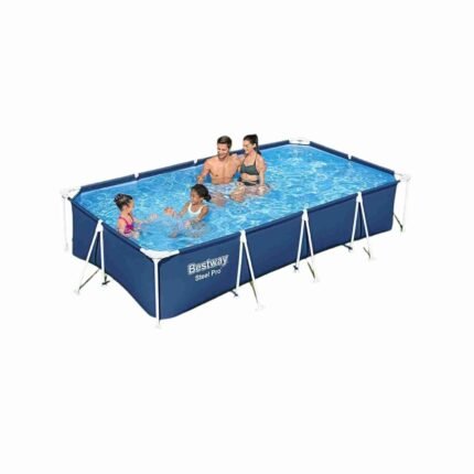 Bestway Steel Pro 4.00m x 2.11m Rectangular Pool Steel Frame Above Ground Swimming Pool