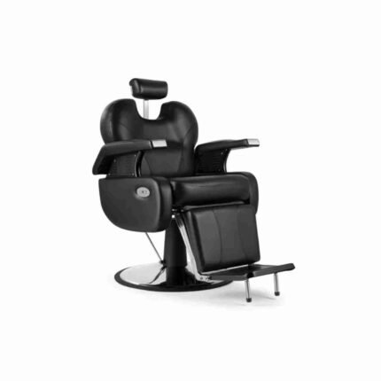 Professional Vintage Hydraulic Barber Chair | Reclining Salon Chair - Black