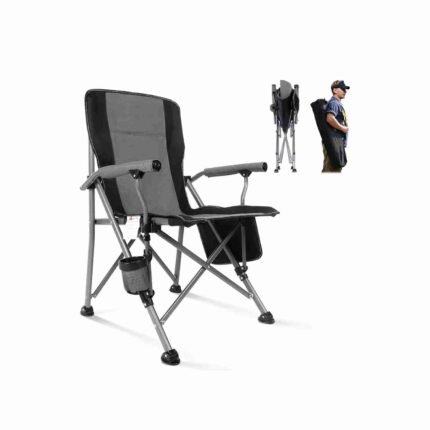 1 Camping And Beach Folding Chair – Side Pockets, Cup Holder, 140kg Capacity