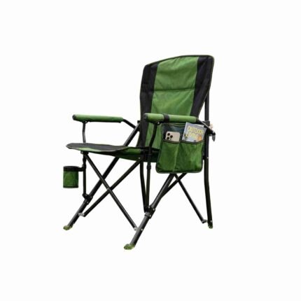 Portable Folding Camping Chair With Cup Holder And Mesh Pockets