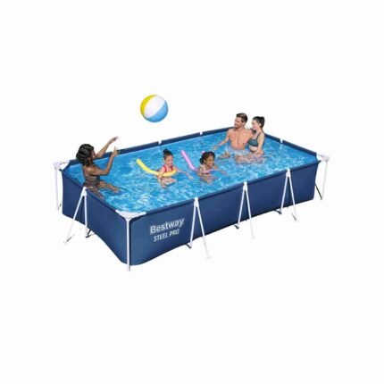 Bestway Steel Pro 4.00m x 2.11m Rectangular Pool – Steel Frame Above Ground Swimming Pool